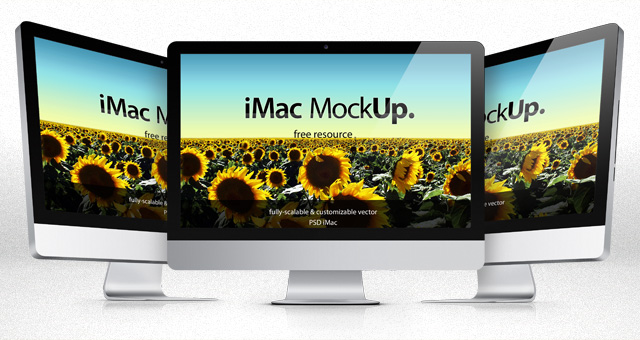 iMac Mockup PSD Template iMac Mockup PSD Template