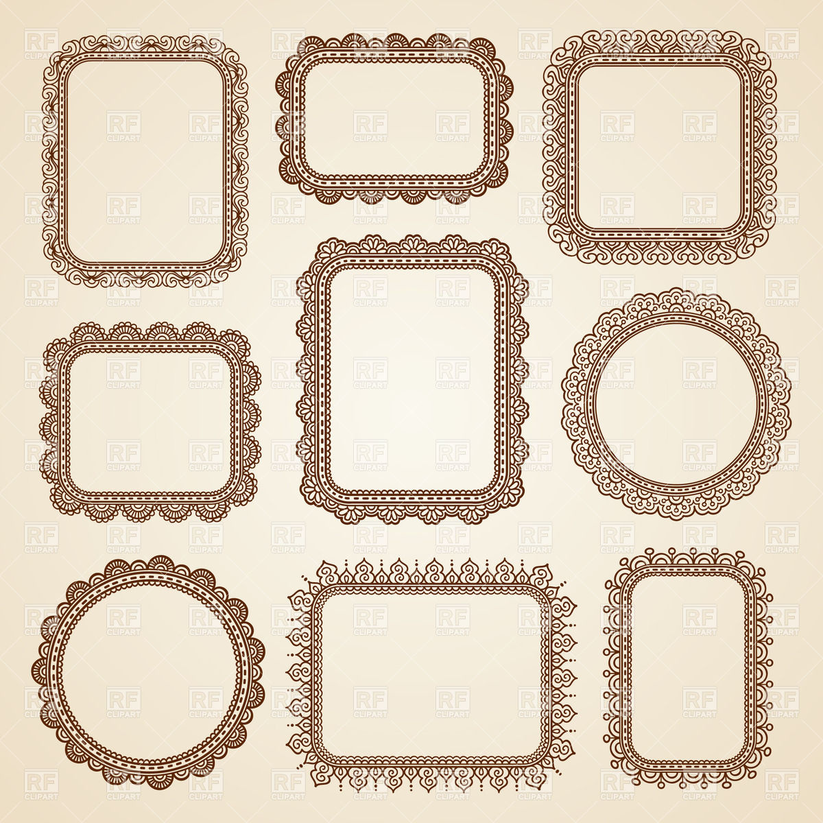 Lace Border Frame Clip Art Lace Border Frame Clip Art