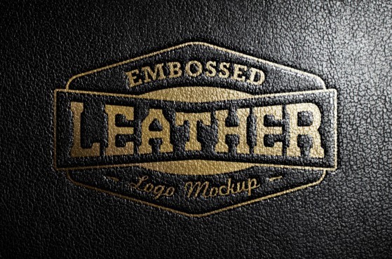 Leather Stamping Logo Mock-Up PSD