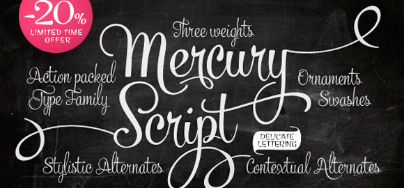 Mercury Script Font