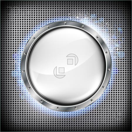 Metal Circle Frame Vector