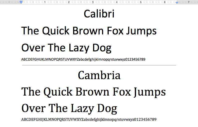 Microsoft Word Monospaced Fonts