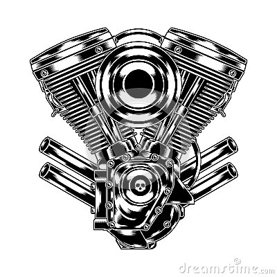 Motorcycle Engine Vector Designs