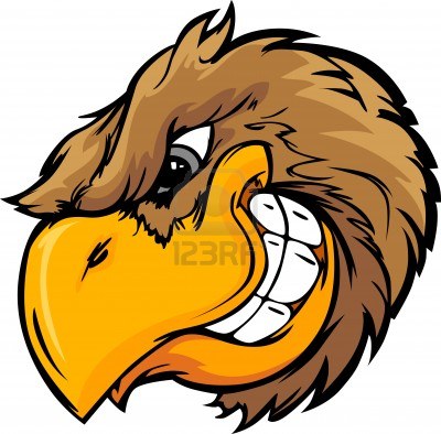 Muscle Eagle Cartoon Head