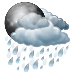 Night Rain Weather Icon Night Rain Weather Icon