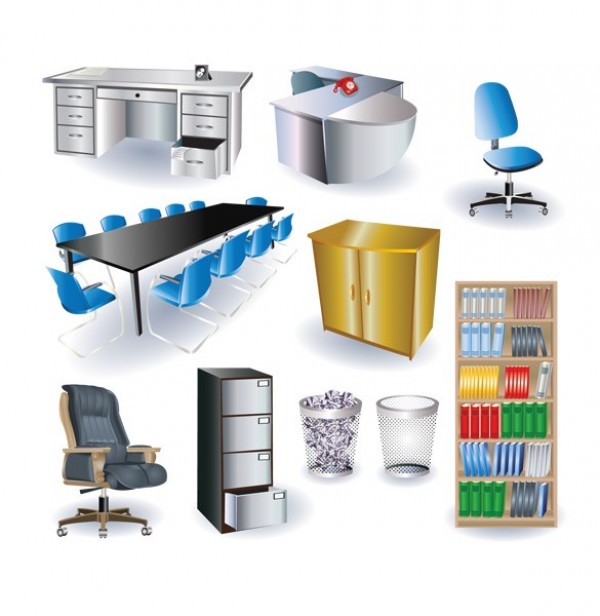 Office Furniture Icons Free