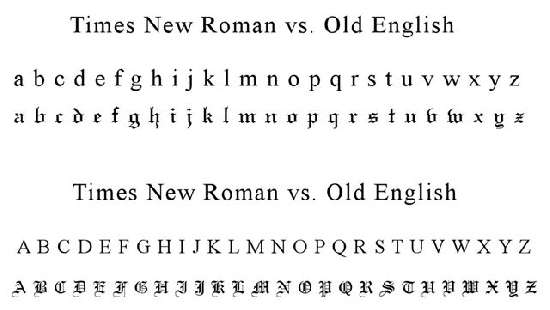 Old English Font Family