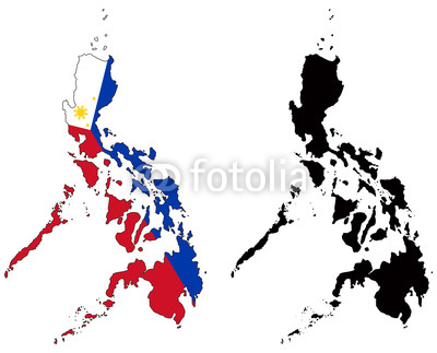 Philippines Map Outline Vector