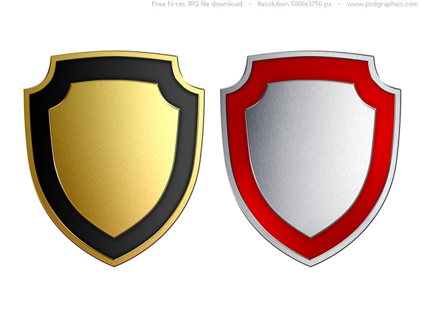 Photoshop Gold Shield Template