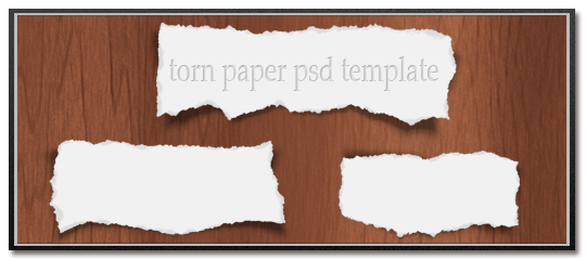 Photoshop Torn Paper Template