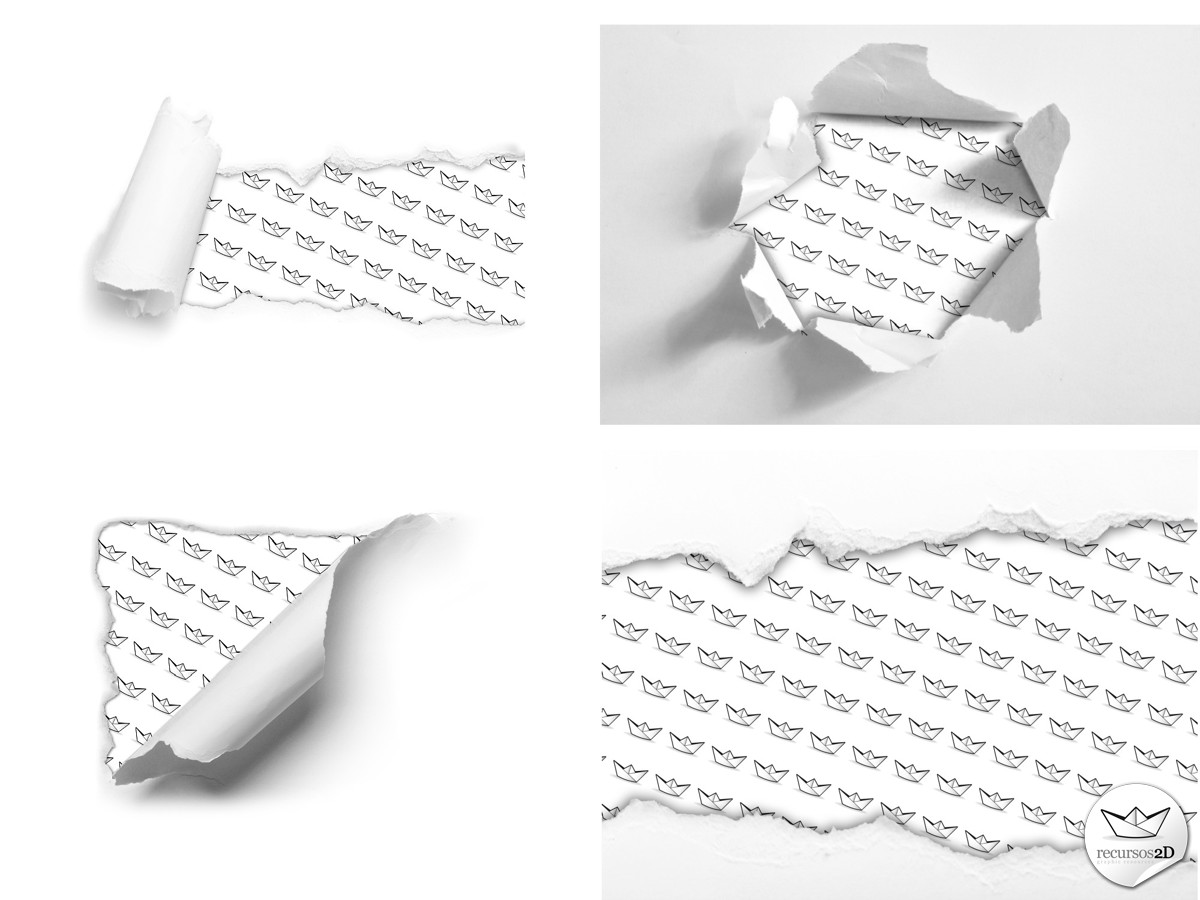 Photoshop Torn Paper Template