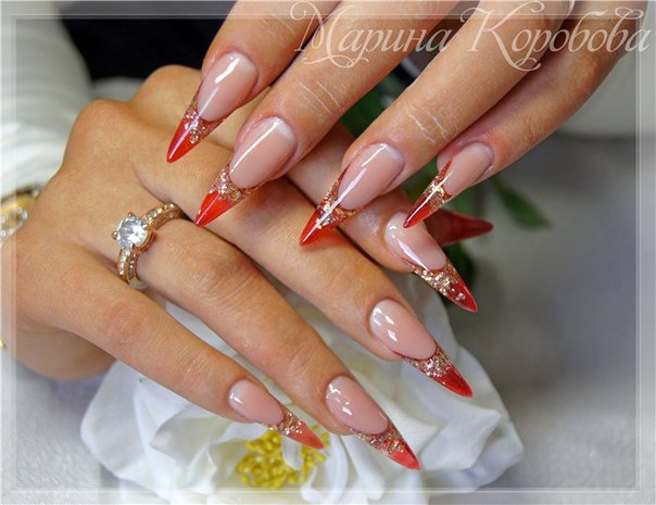 16 Pointed Nail Designs Images