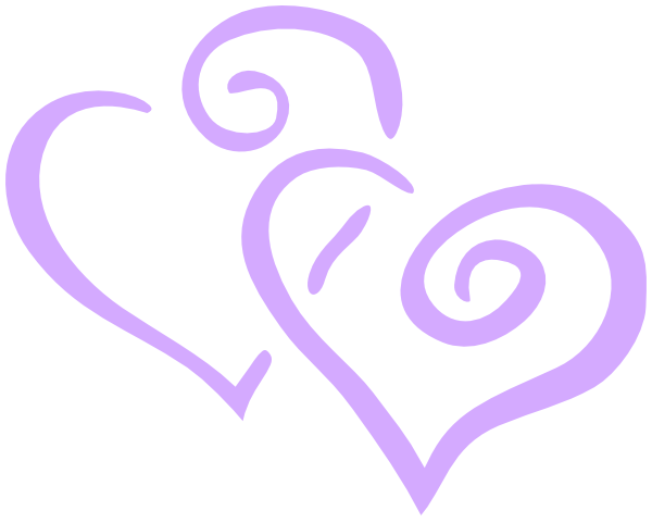 Purple Wedding Heart Clip Art