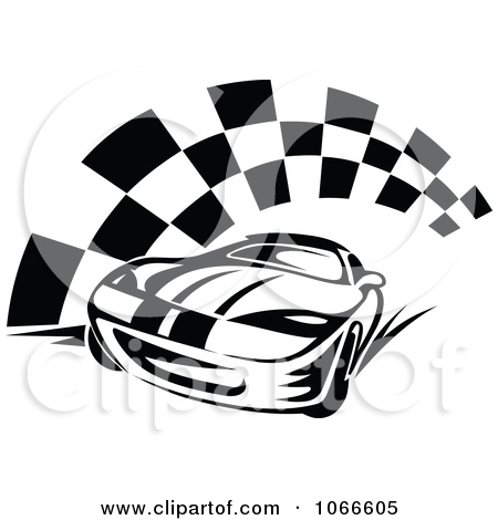 Race Car Clip Art Black and White