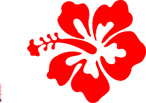 Red Hibiscus Flower Clip Art
