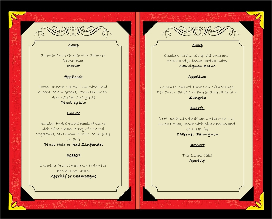 Simple Menu Design