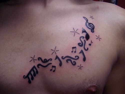 Simple Music Note Tattoo Designs