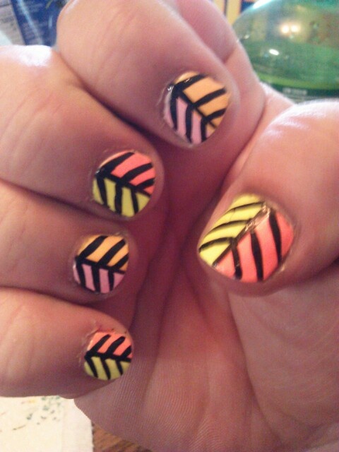 Simple Tribal Nail Art Designs