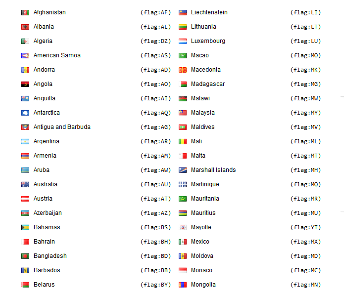 Skype Flag Emoticons Skype Flag Emoticons