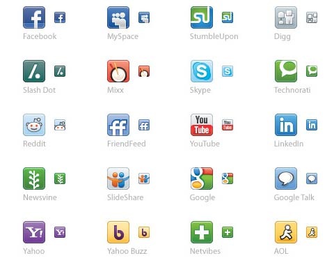 Small Social Media Icons Free