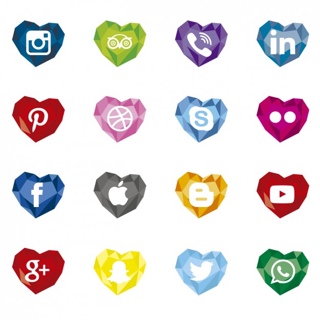 Social Media Heart Icons Free