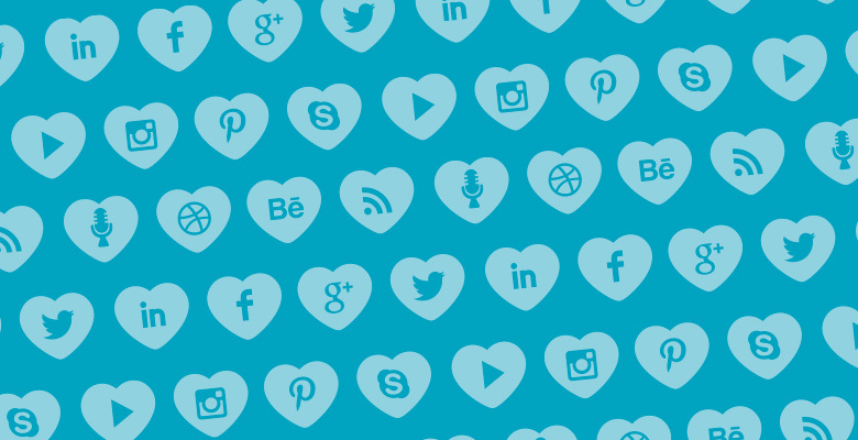 Social Media Heart Icons