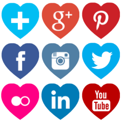 Social Media Heart Icons