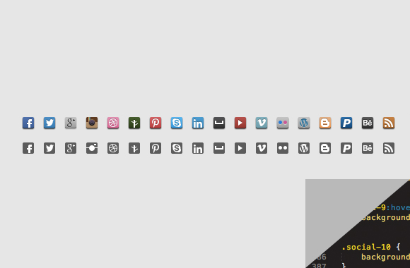 Social Media Icon Sprite