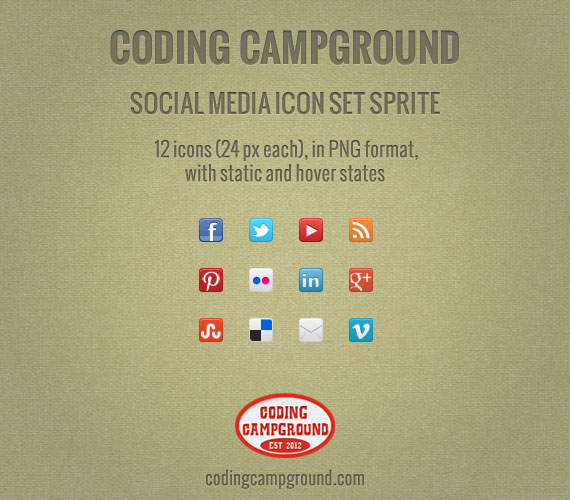 Social Media Icon Sprite