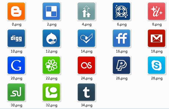 Social Media Icons Small