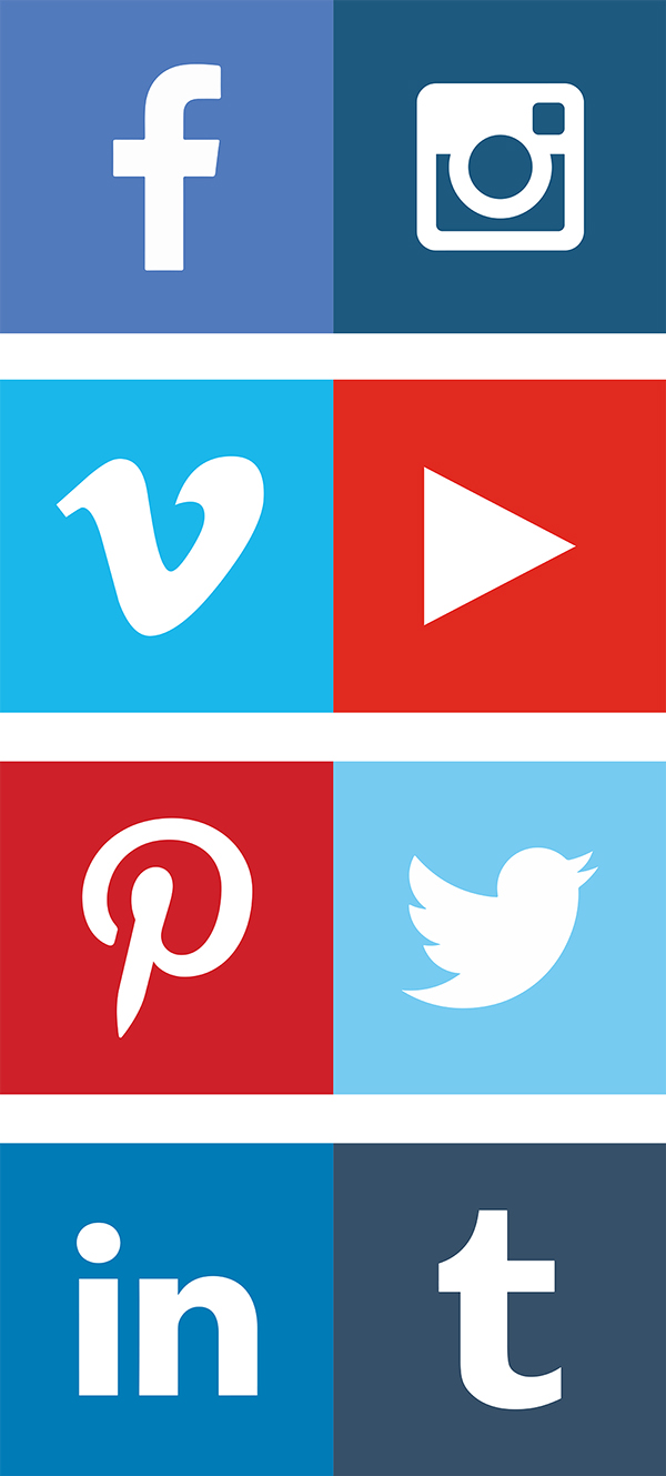 Social Media Instagram Facebook Twitter YouTube Icons