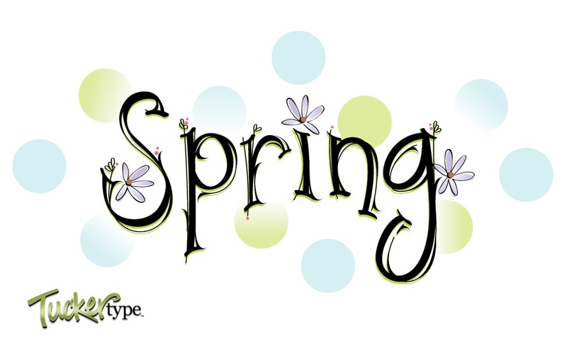 Spring Word Clip Art