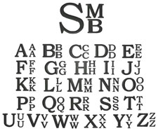 Stacked Block Monogram Font