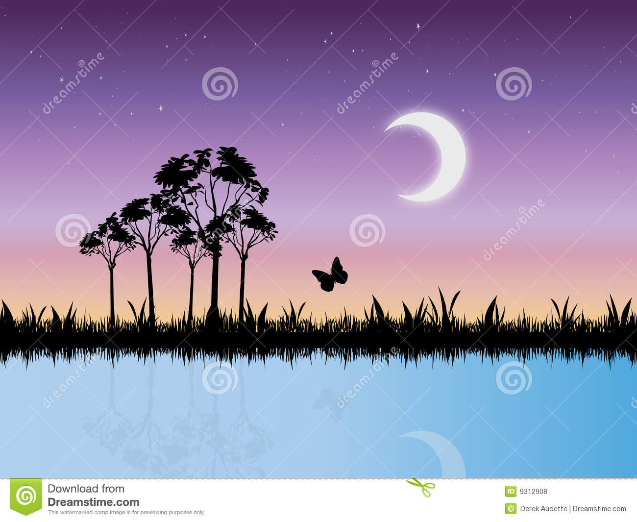 Starry Night Scenes Landscape