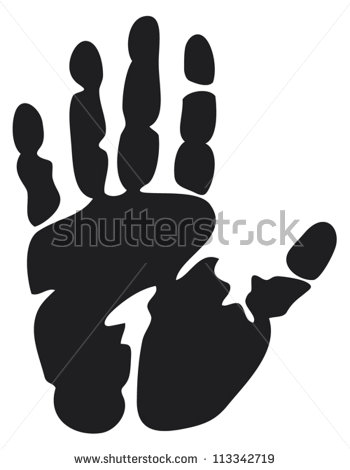 Stock Vector Hand Print