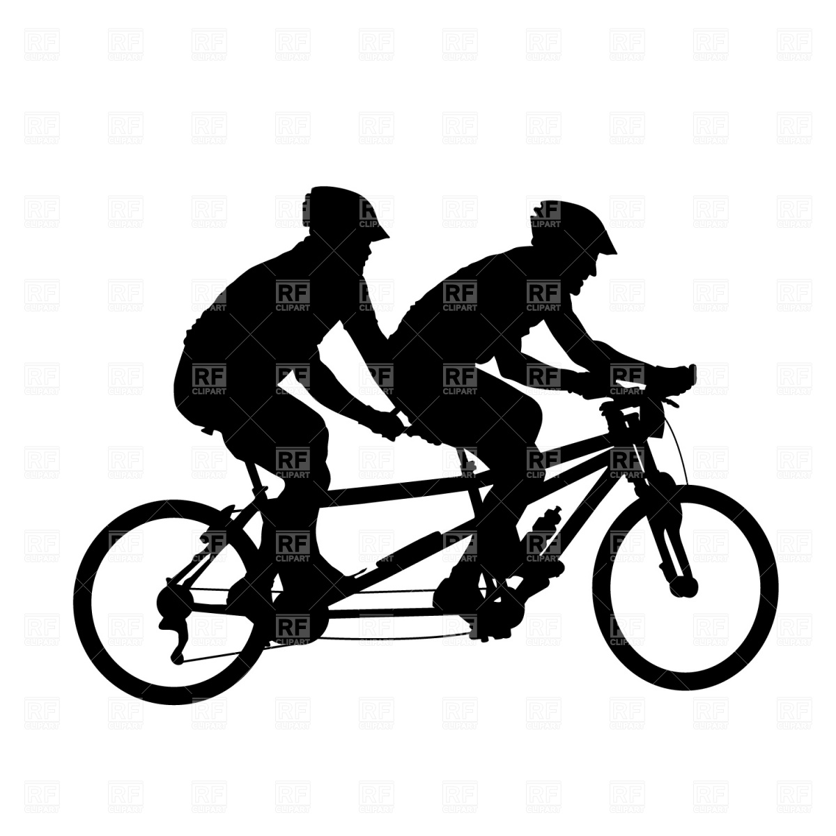 Tandem Bicycle Silhouette