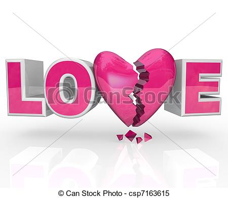 The Word Love with Hearts