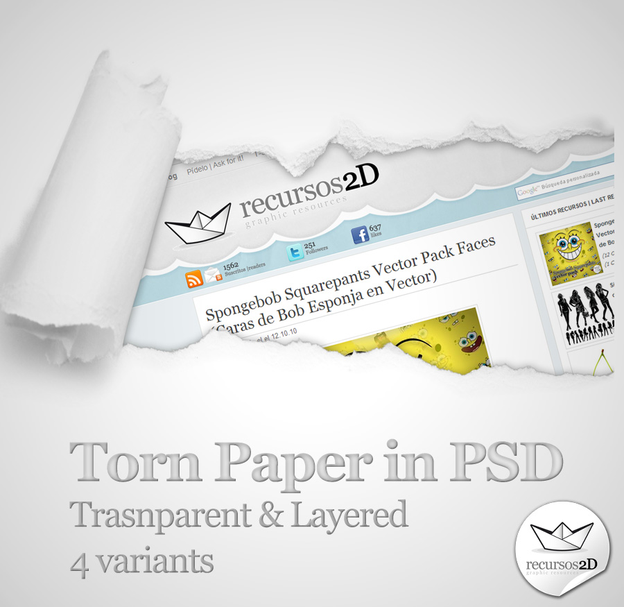 Torn Paper PSD