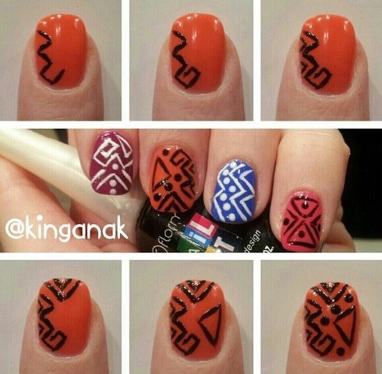 Tribal Nail Art Tutorial