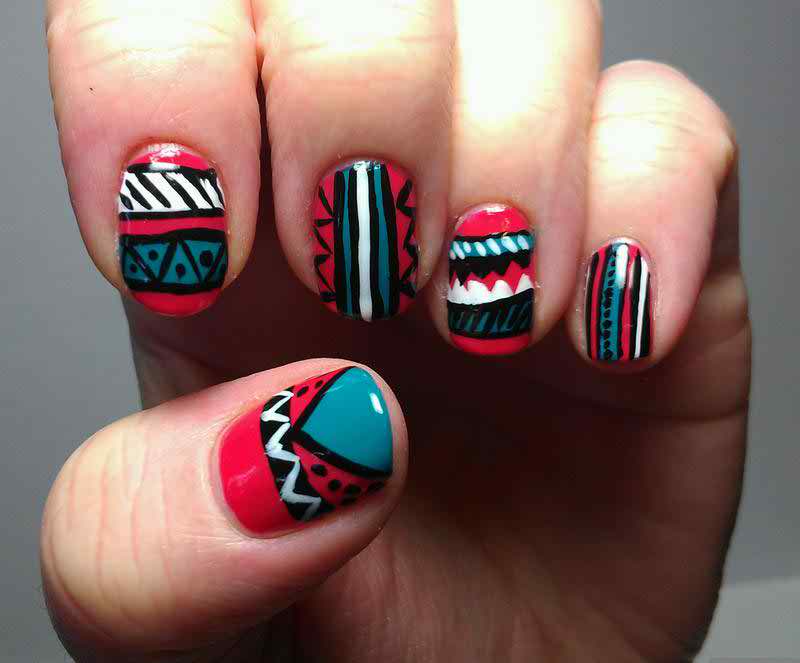9. Tribal Nail Designs with Aztec Print on Pinterest - wide 3