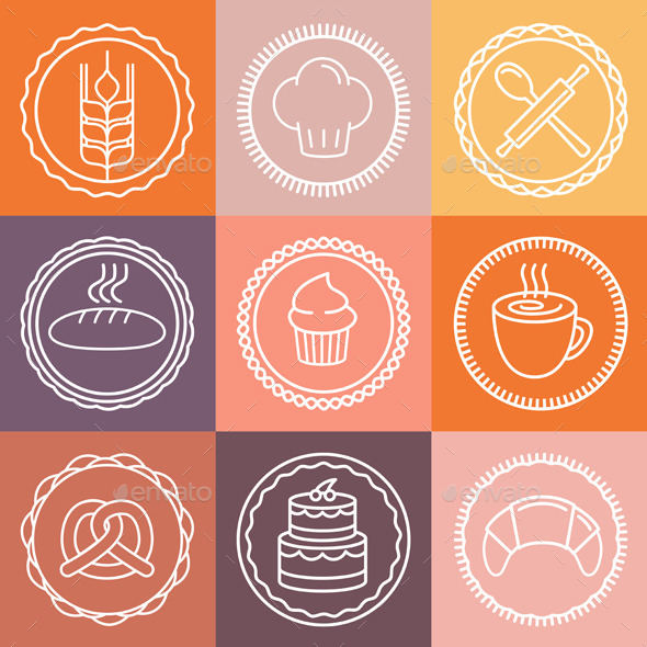 Vector Bakery Logos Design