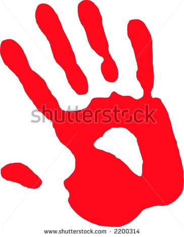 Vector Hand Print Clip Art