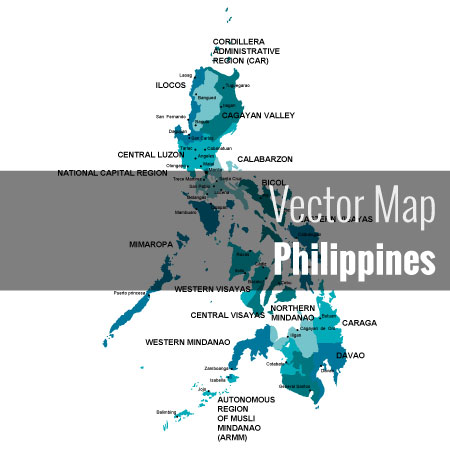 Vector Philippine Regions Map