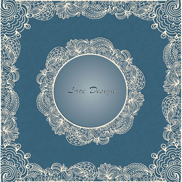 Vintage Lace Frame Vector Free