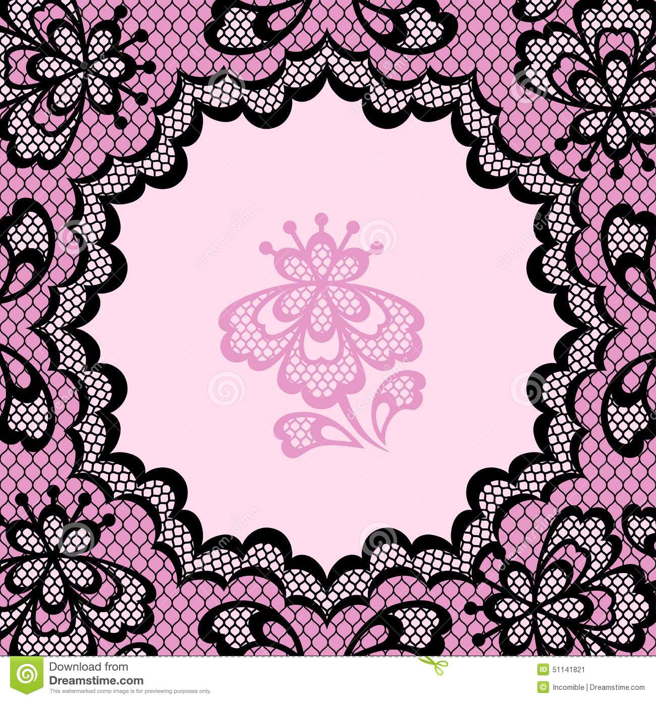 Vintage Lace Frame Vector