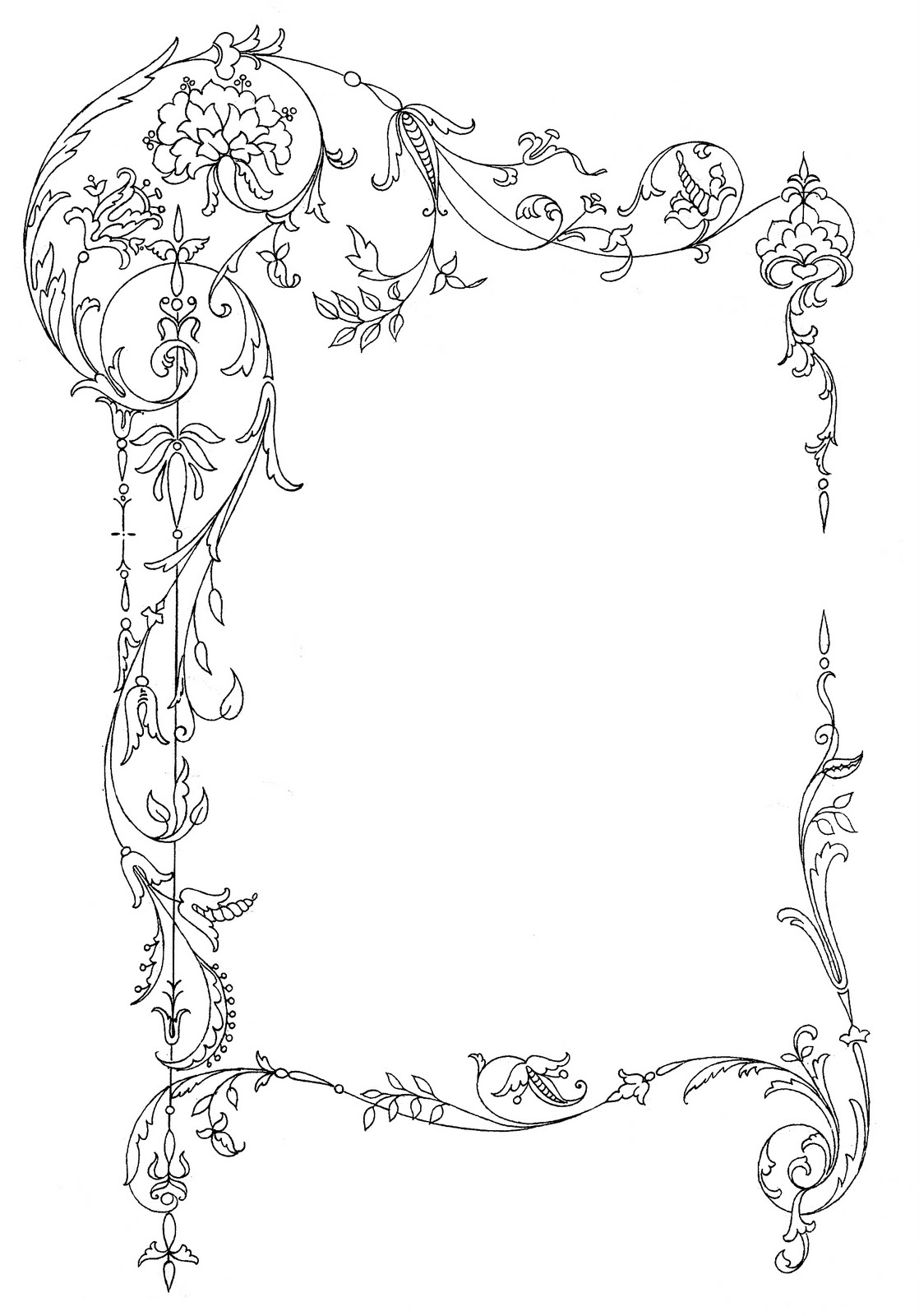 Vintage Scroll Frame Graphic Vintage Scroll Frame Graphic