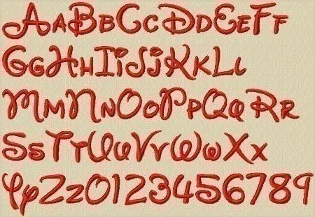 Walt Disney Font Alphabet