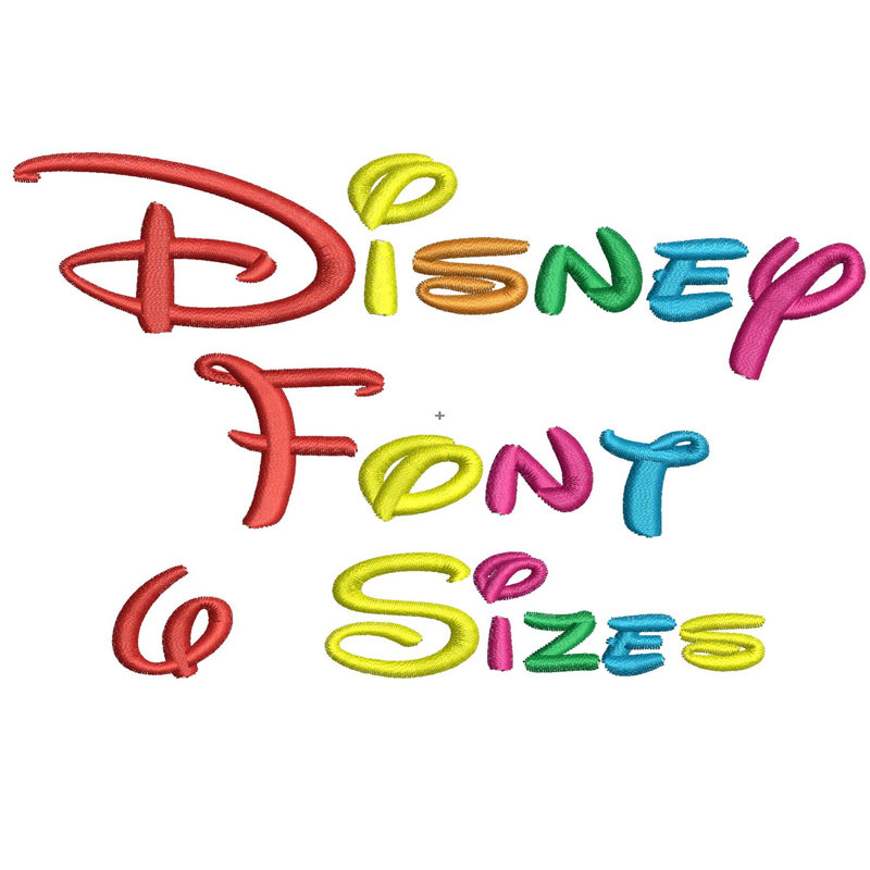 Walt Disney Font Machine Embroidery Designs