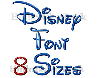 Walt Disney Font Machine Embroidery Designs