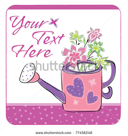 Watering Can with Flowers Watering Can with Flowers